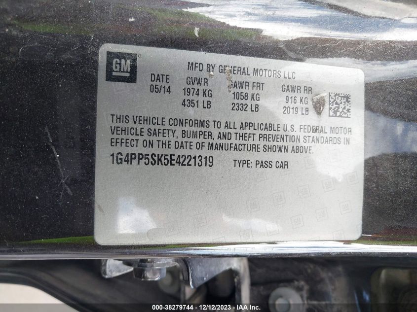 2014 BUICK VERANO - 1G4PP5SK5E4221319