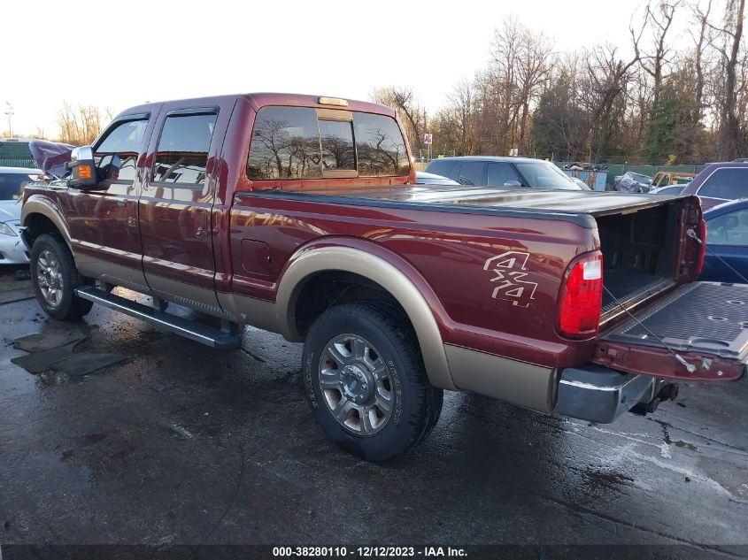 2013 FORD SUPER DUTY F-250 SRW LARIAT - 1FT7W2B68DEA14831
