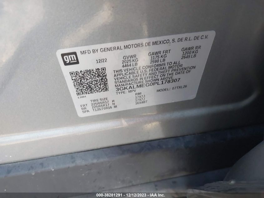 2023 GMC TERRAIN FWD SLE - 3GKALMEG0PL178307
