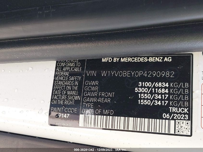 2023 MERCEDES-BENZ METRIS - W1YV0BEY0P4290982