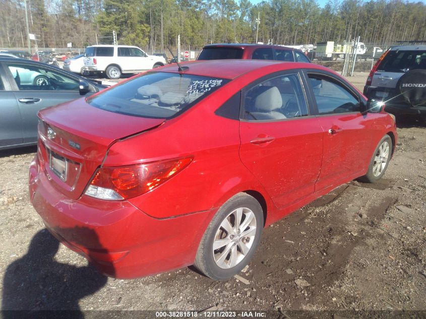 2013 HYUNDAI ACCENT GLS/SE - KMHCU4AE1DU308100