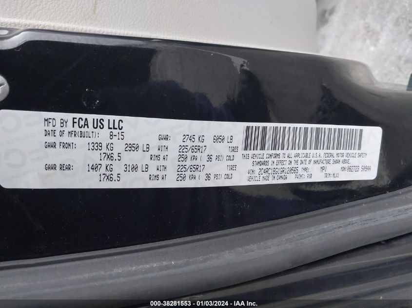 2016 CHRYSLER TOWN & COUNTRY TOURING - 2C4RC1BG1GR120565