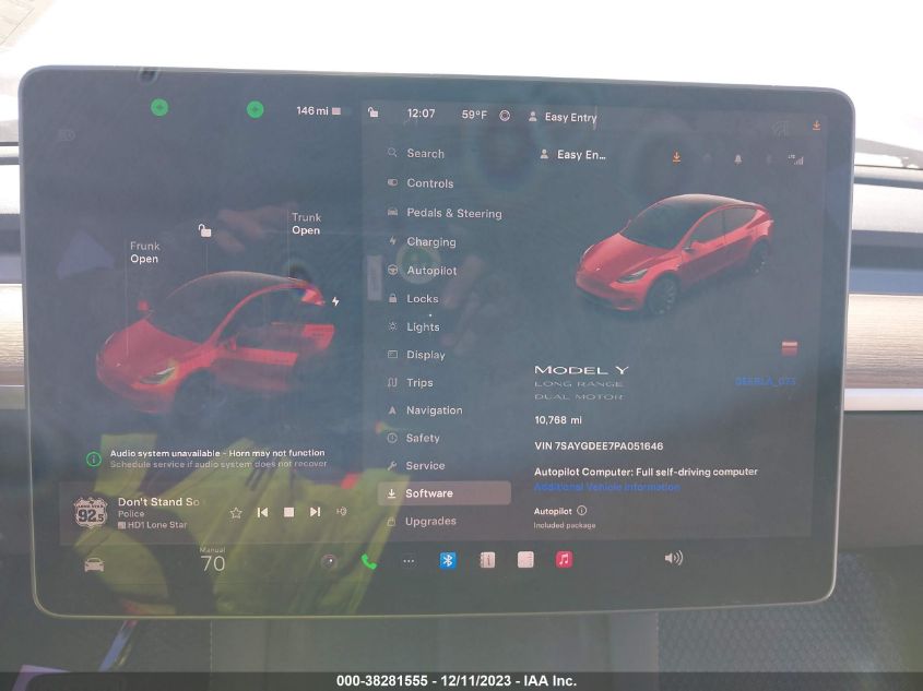 2023 TESLA MODEL Y - 7SAYGDEE7PA051646