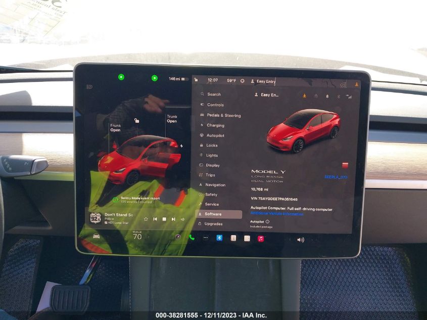 2023 TESLA MODEL Y - 7SAYGDEE7PA051646