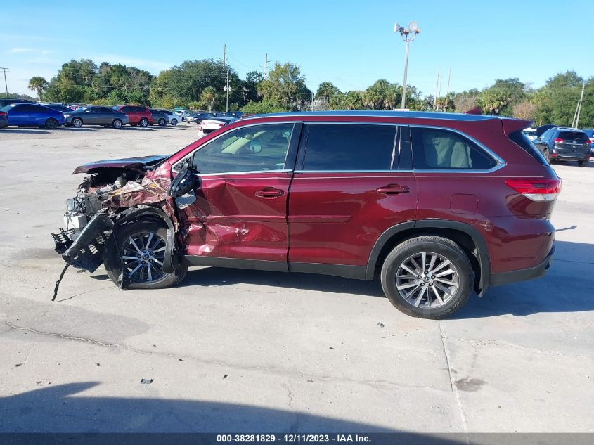 2019 TOYOTA HIGHLANDER SE/XLE - 5TDKZRFH9KS303973