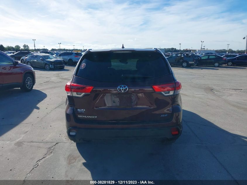 2019 TOYOTA HIGHLANDER SE/XLE - 5TDKZRFH9KS303973