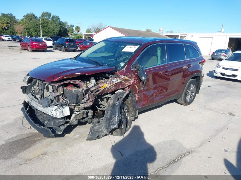 2019 TOYOTA HIGHLANDER SE/XLE - 5TDKZRFH9KS303973