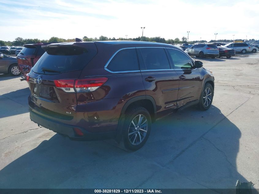 2019 TOYOTA HIGHLANDER SE/XLE - 5TDKZRFH9KS303973