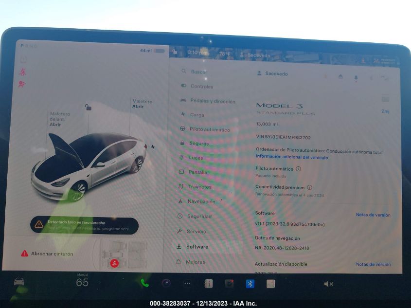 2021 TESLA MODEL 3 STANDARD RANGE PLUS REAR-WHEEL DRIVE - 5YJ3E1EA1MF982702