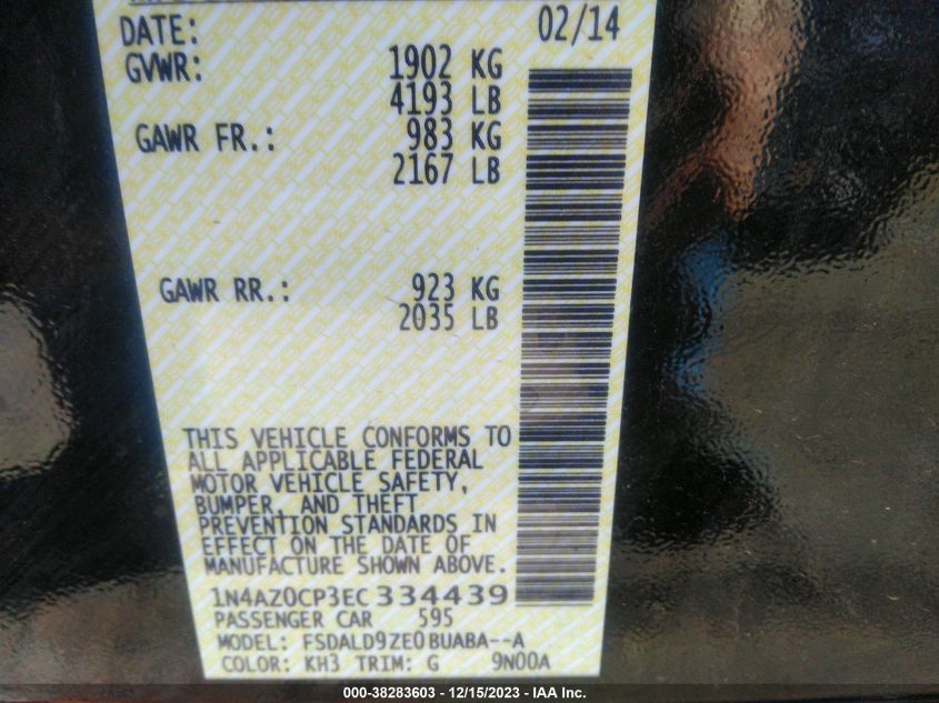 2014 NISSAN LEAF SV - 1N4AZ0CP3EC334439