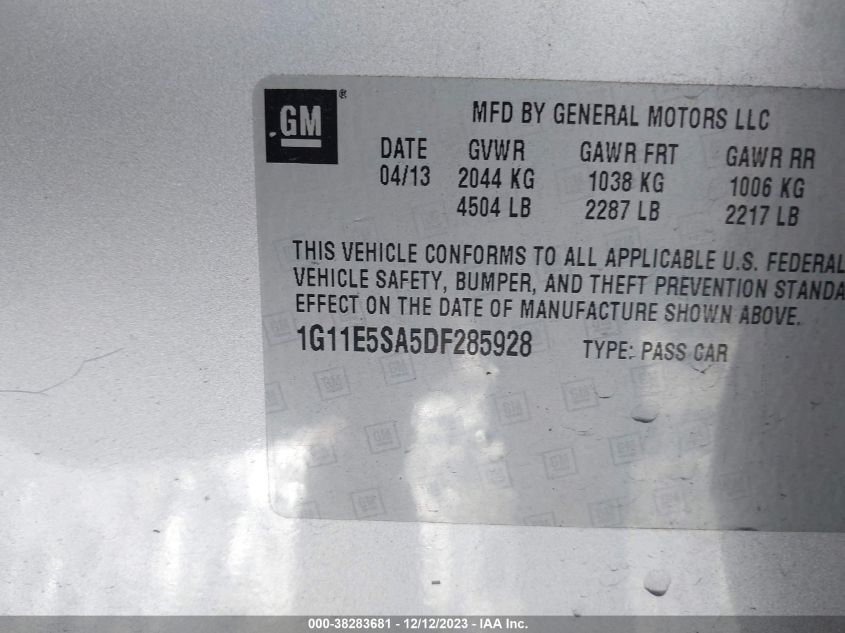 2013 CHEVROLET MALIBU 2LT - 1G11E5SA5DF285928