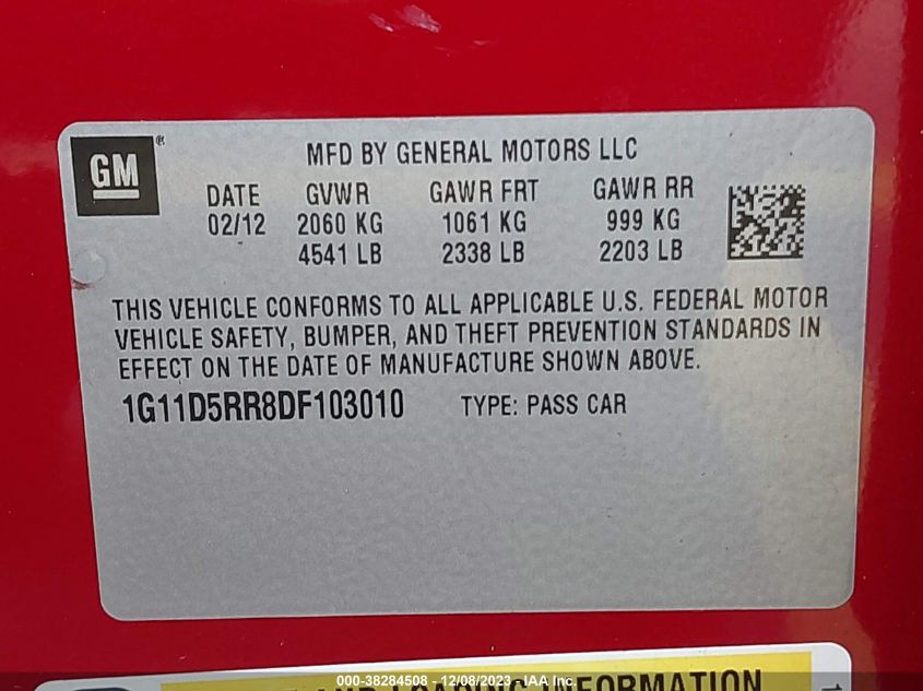 2013 CHEVROLET MALIBU ECO - 1G11D5RR8DF103010