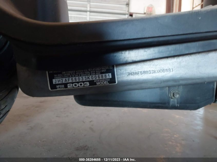 2003 HONDA NPS50 JH2AF58033K006881