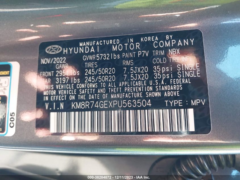 2023 HYUNDAI PALISADE CALLIGRAPHY - KM8R74GEXPU563504