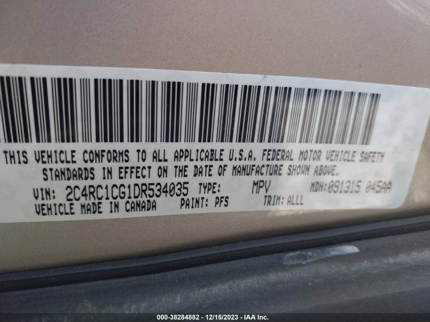 2013 CHRYSLER TOWN & COUNTRY TOURING-L - 2C4RC1CG1DR534035