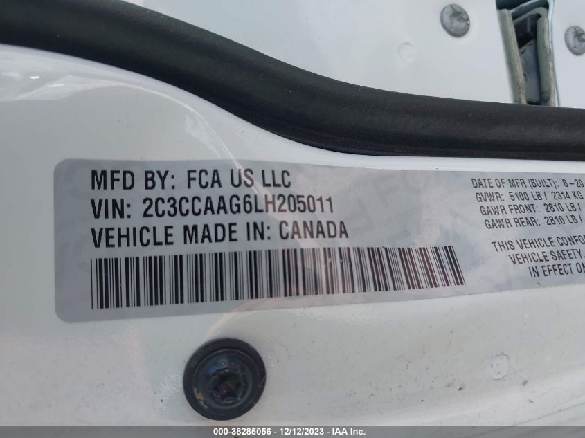 2020 CHRYSLER 300 TOURING - 2C3CCAAG6LH205011