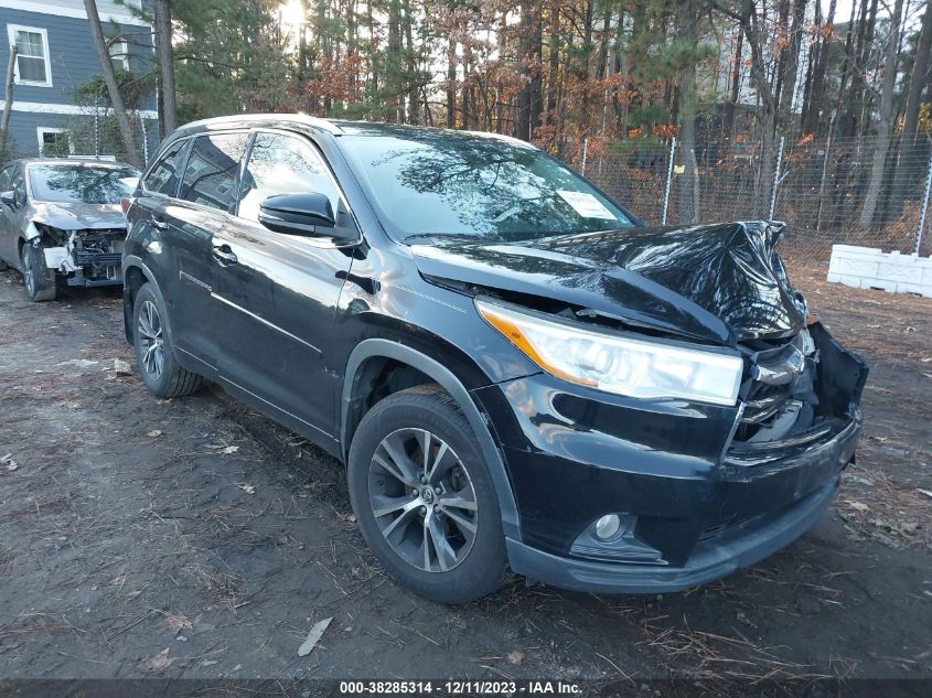 2016 TOYOTA HIGHLANDER XLE V6 - 5TDJKRFH9GS291587