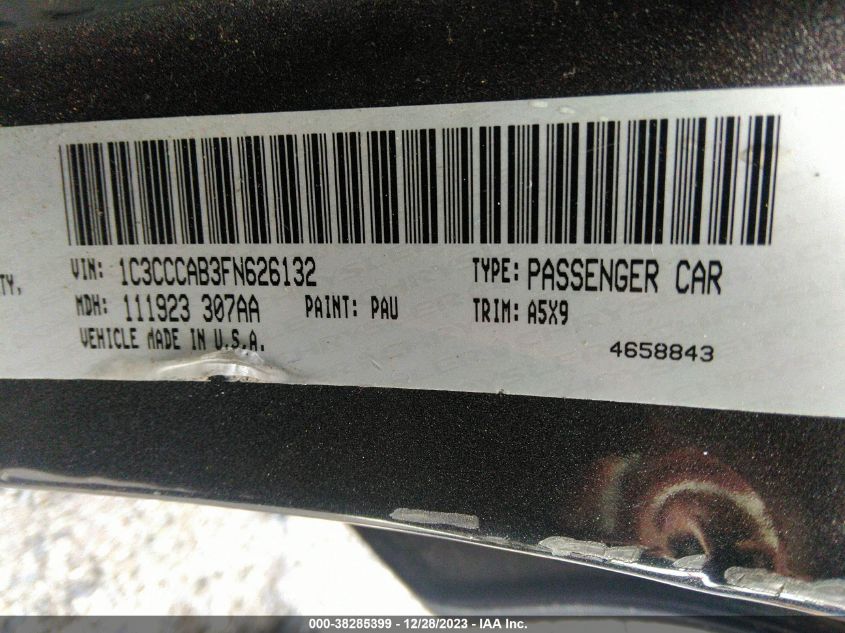 2015 CHRYSLER 200 LIMITED - 1C3CCCAB3FN626132