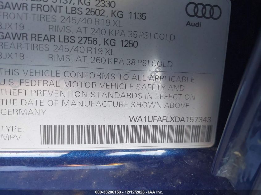 2013 AUDI ALLROAD 2.0T PREMIUM PLUS - WA1UFAFLXDA157343