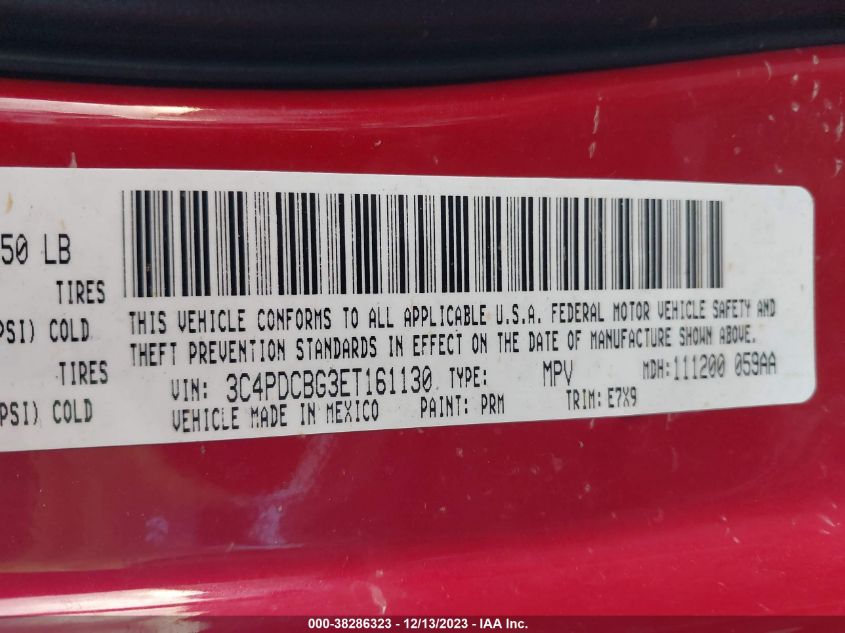 2014 DODGE JOURNEY SXT - 3C4PDCBG3ET161130
