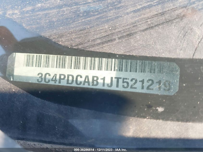 2018 DODGE JOURNEY SE - 3C4PDCAB1JT521219