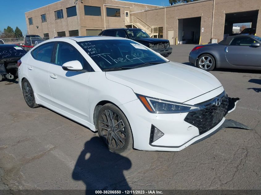 2019 HYUNDAI ELANTRA SPORT - KMHD04LB3KU837290