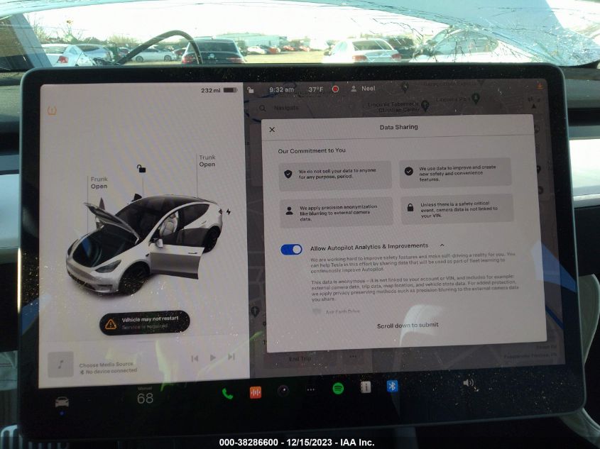 2021 TESLA MODEL Y - 5YJYGDEE7MF228594