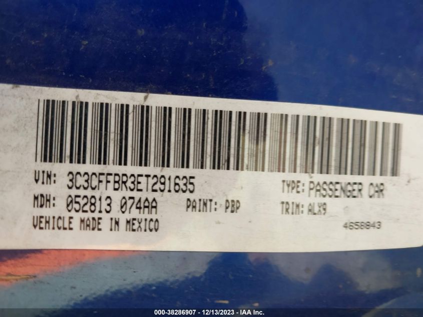 2014 FIAT 500 SPORT - 3C3CFFBR3ET291635