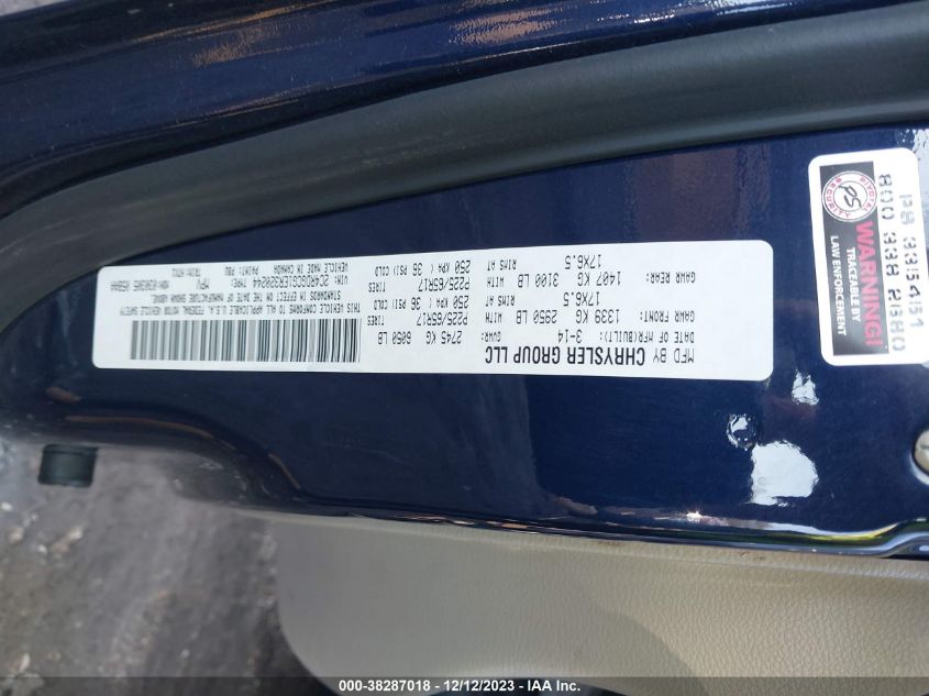 2014 DODGE GRAND CARAVAN SXT - 2C4RDGCG1ER320244