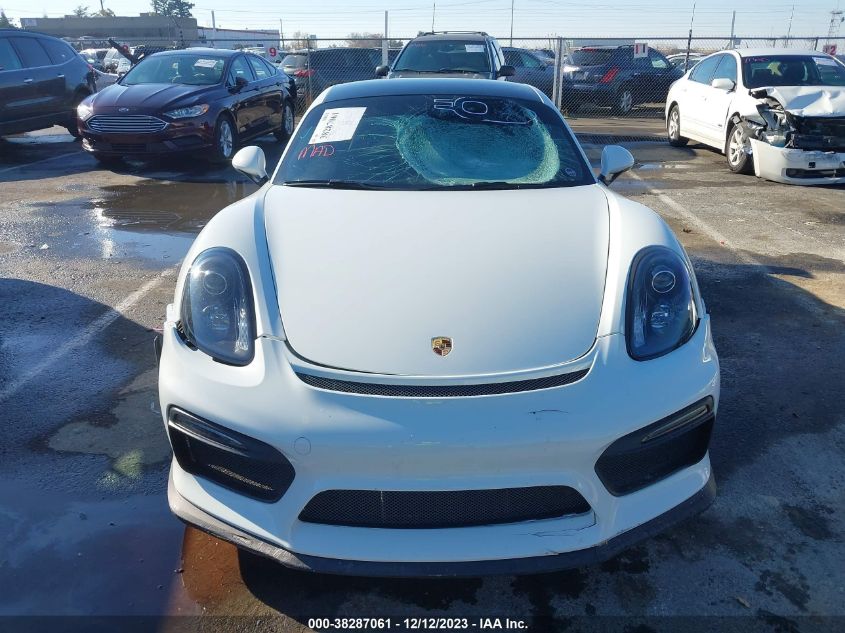 2016 PORSCHE CAYMAN GT4 WP0AC2A83GK197496