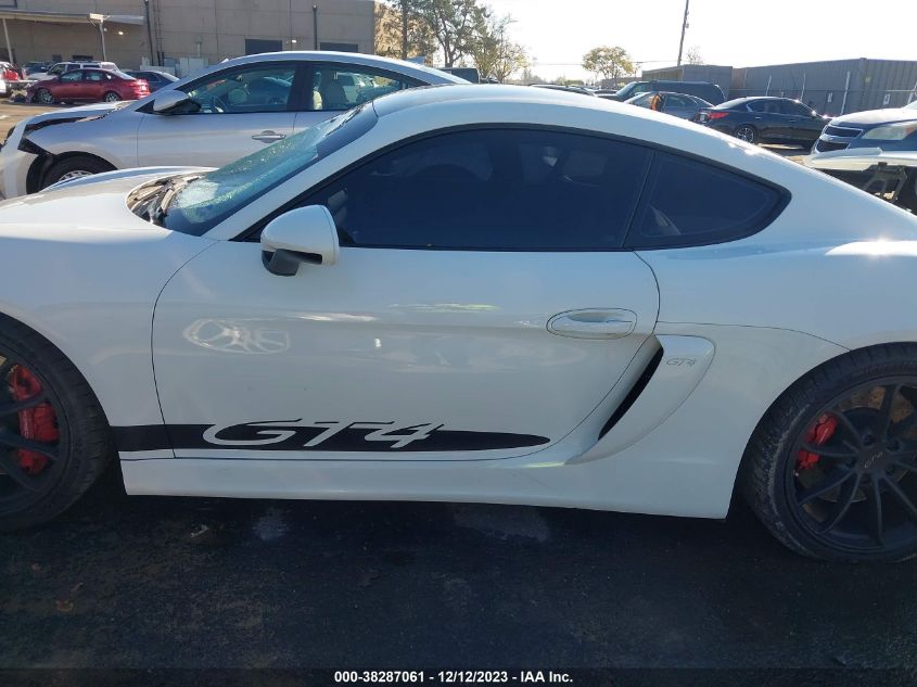 2016 PORSCHE CAYMAN GT4 WP0AC2A83GK197496