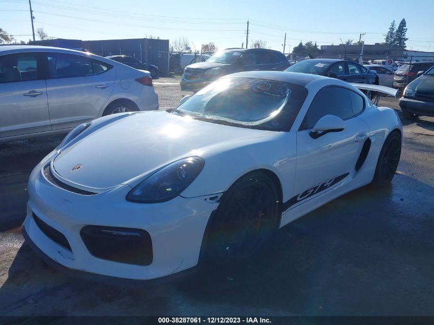 2016 PORSCHE CAYMAN GT4 WP0AC2A83GK197496
