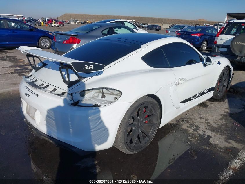 2016 PORSCHE CAYMAN GT4 WP0AC2A83GK197496