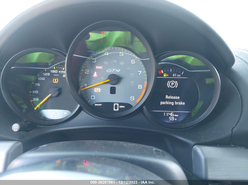 2016 PORSCHE CAYMAN GT4 WP0AC2A83GK197496