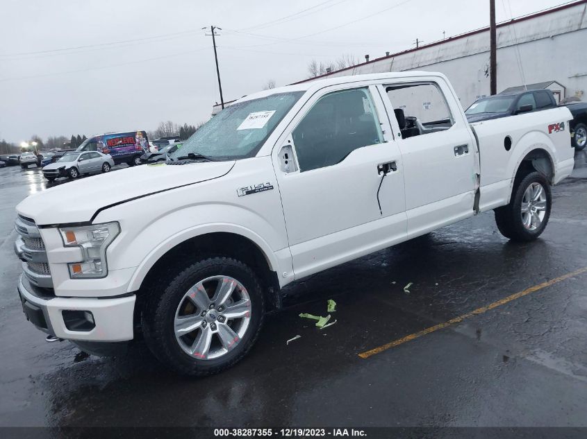 2016 FORD F-150 PLATINUM - 1FTFW1EG7GFD56537