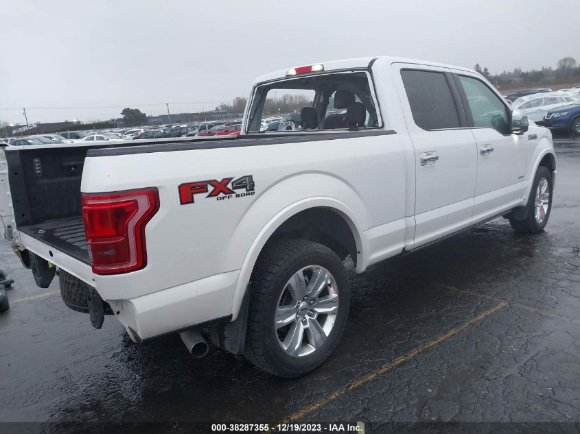 2016 FORD F-150 PLATINUM - 1FTFW1EG7GFD56537