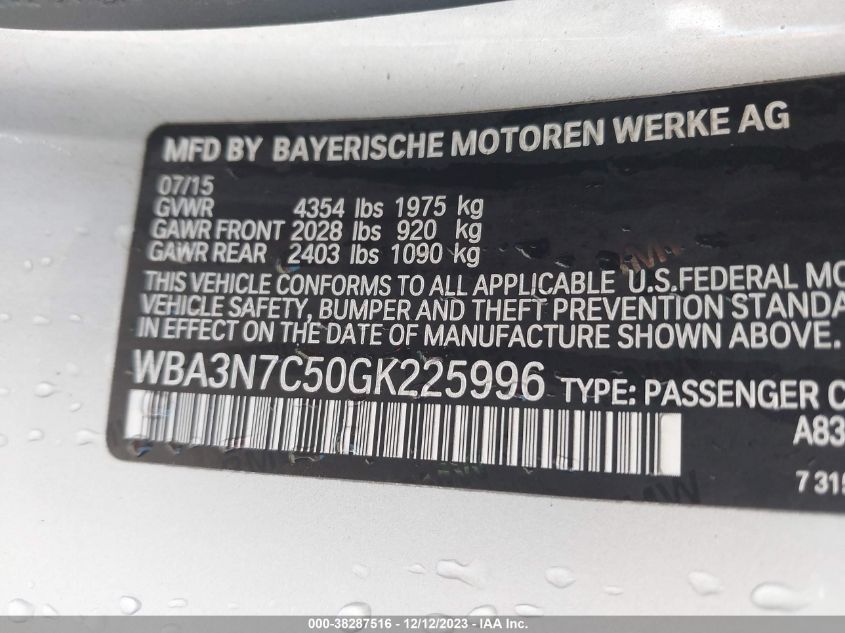 2016 BMW 428I - WBA3N7C50GK225996