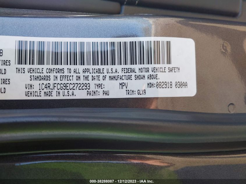 2014 JEEP GRAND CHEROKEE OVERLAND - 1C4RJFCG9EC272293