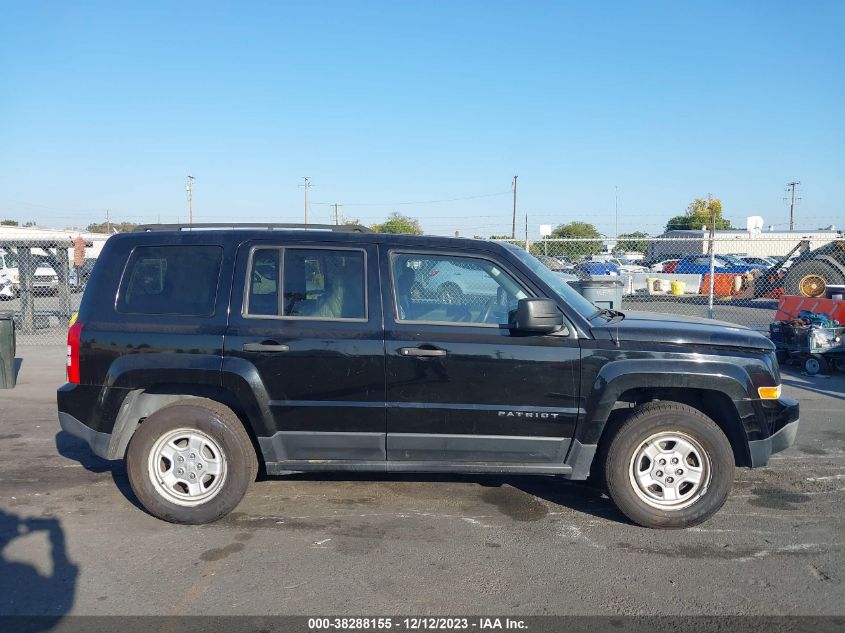 2013 JEEP PATRIOT SPORT - 1C4NJPBBXDD194254