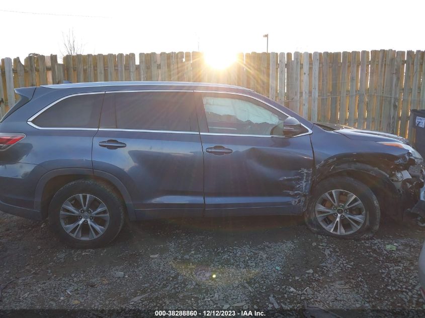 2015 TOYOTA HIGHLANDER XLE V6 - 5TDKKRFH9FS059218
