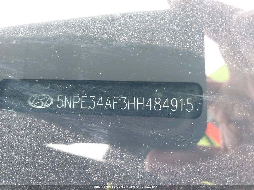 2017 HYUNDAI SONATA SPORT - 5NPE34AF3HH484915