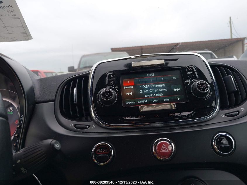 2016 FIAT 500E BATTERY ELECTRIC - 3C3CFFGE3GT218015