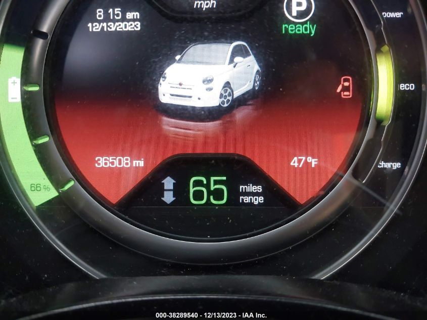 2016 FIAT 500E BATTERY ELECTRIC - 3C3CFFGE3GT218015
