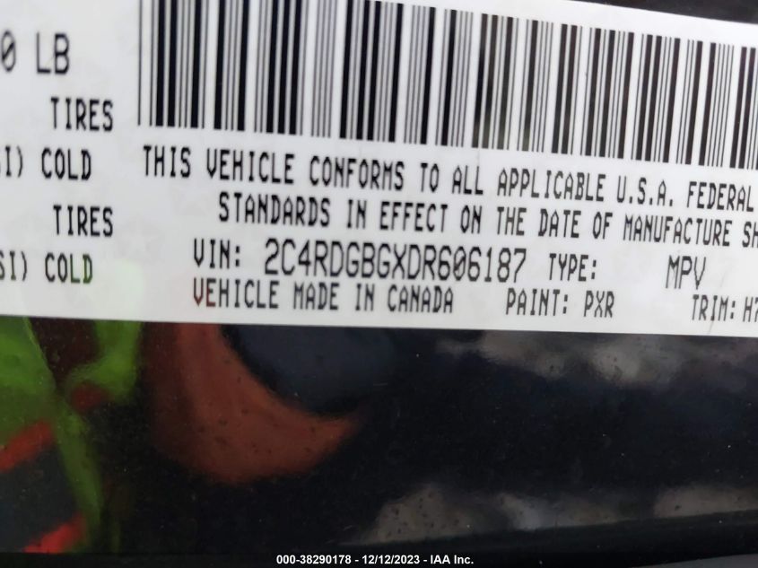2013 DODGE GRAND CARAVAN SE - 2C4RDGBGXDR606187