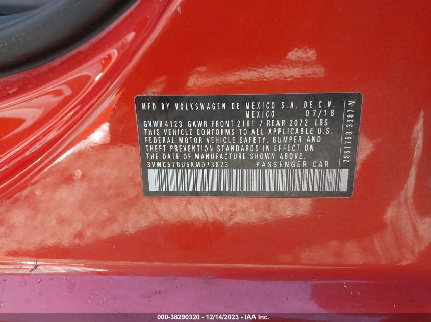 2019 VOLKSWAGEN JETTA S/SE/R-LINE - 3VWC57BU5KM073823