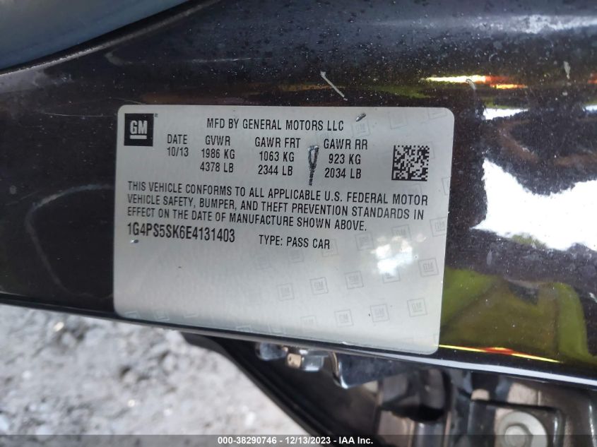 2014 BUICK VERANO LEATHER GROUP - 1G4PS5SK6E4131403