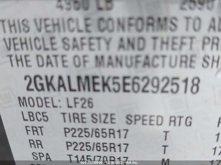 2014 GMC TERRAIN SLE-1 - 2GKALMEK5E6292518