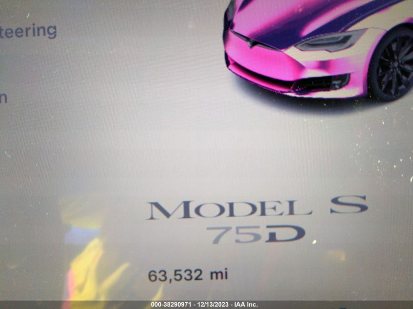 2019 TESLA MODEL S 100D/75D/LONG RANGE/STANDARD RANGE - 5YJSA1E25KF303995