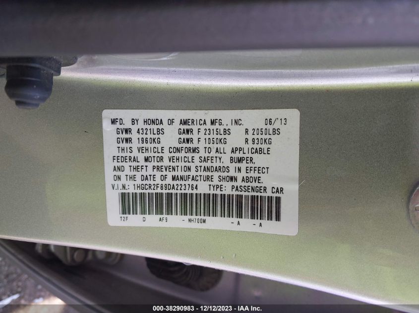 2013 HONDA ACCORD EX-L - 1HGCR2F89DA223764