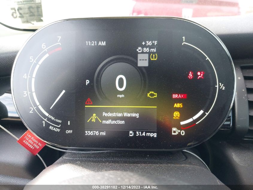 2021 MINI HARDTOP COOPER S - WMWXU9C07M2N93902